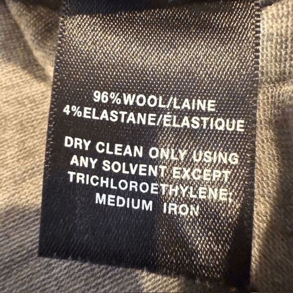 Lafayette 148 Wool Elastane Blend Gray 3/4 Sleeve V-Neck Women's Top Size Small - Picture 5 of 9